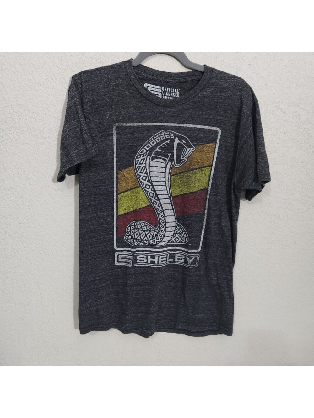 Shelby Cobra Mens Graphic T-Shirt Medium Heathered Gray Medium